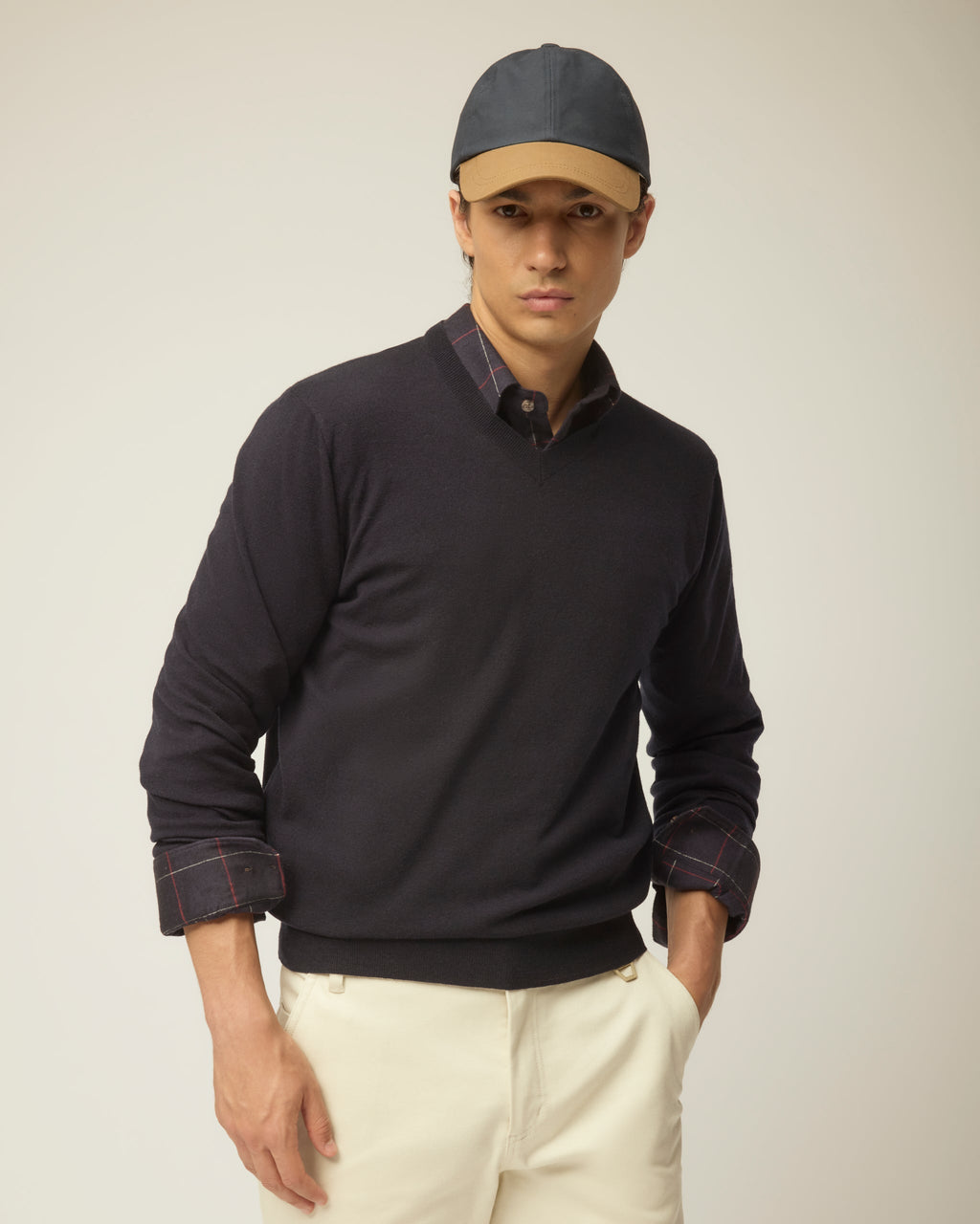 Stretch Merino V-Neck