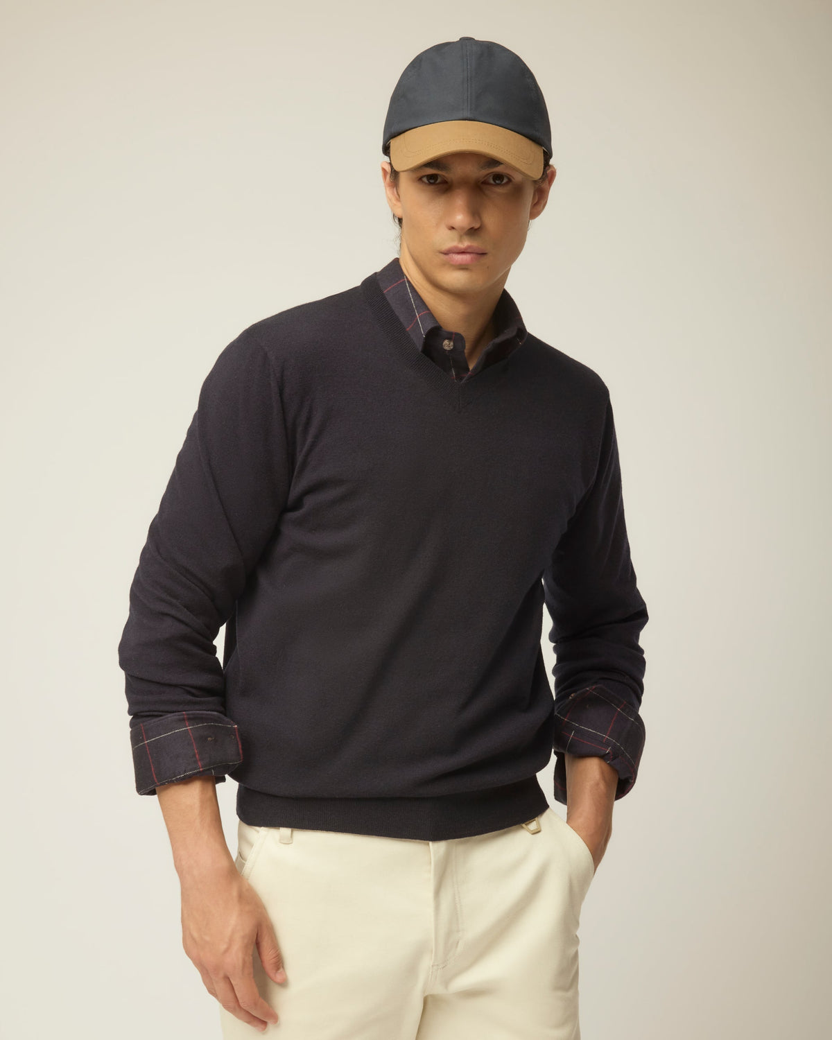 Stretch Merino V-Neck
