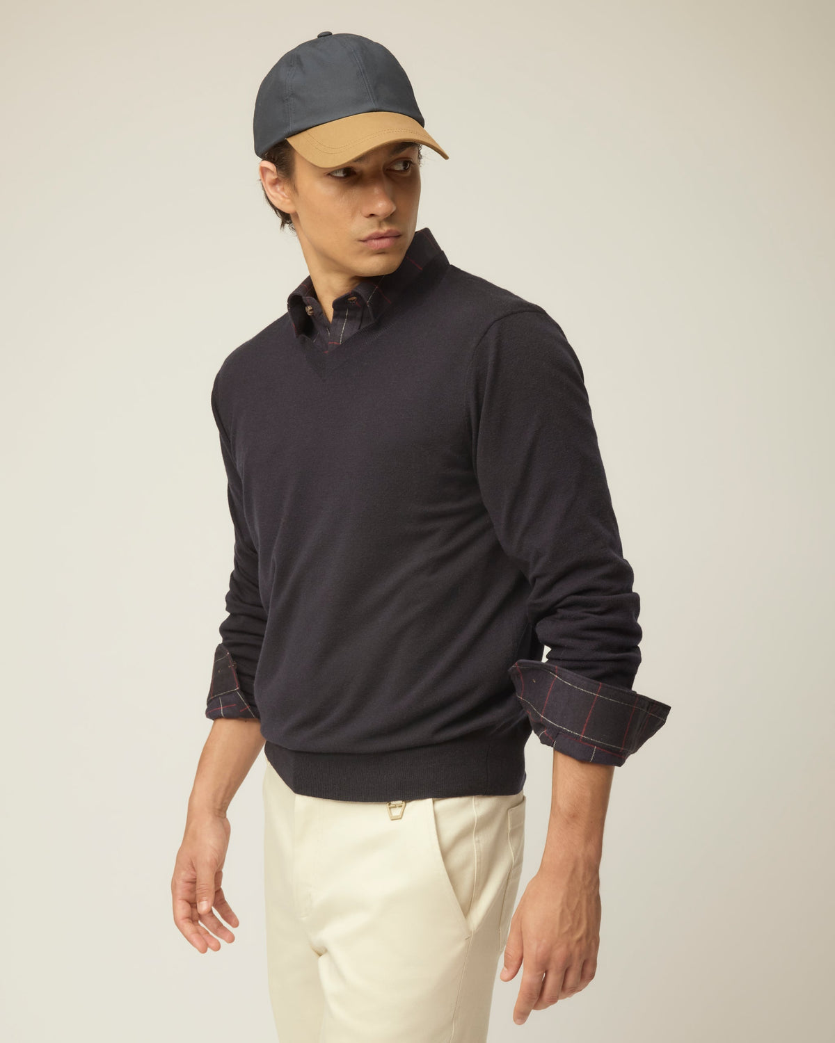 Stretch Merino V-Neck