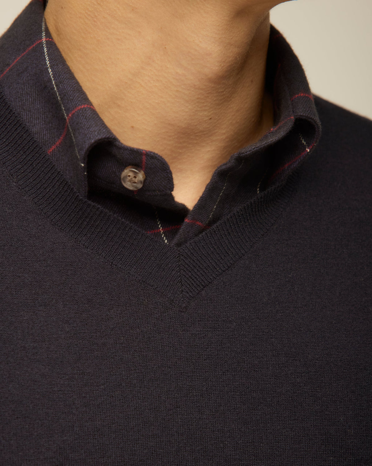 Stretch Merino V-Neck