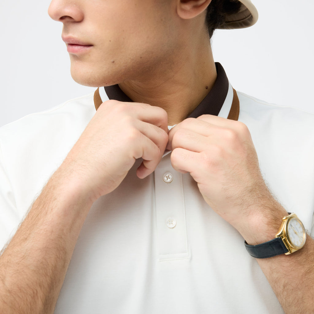 Supima Pique Stripe Polo