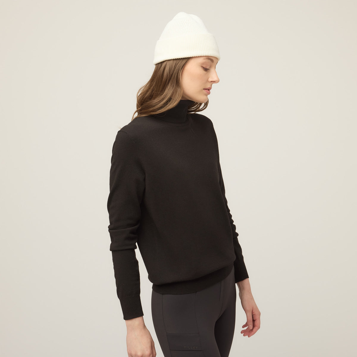Stretch Merino Turtleneck