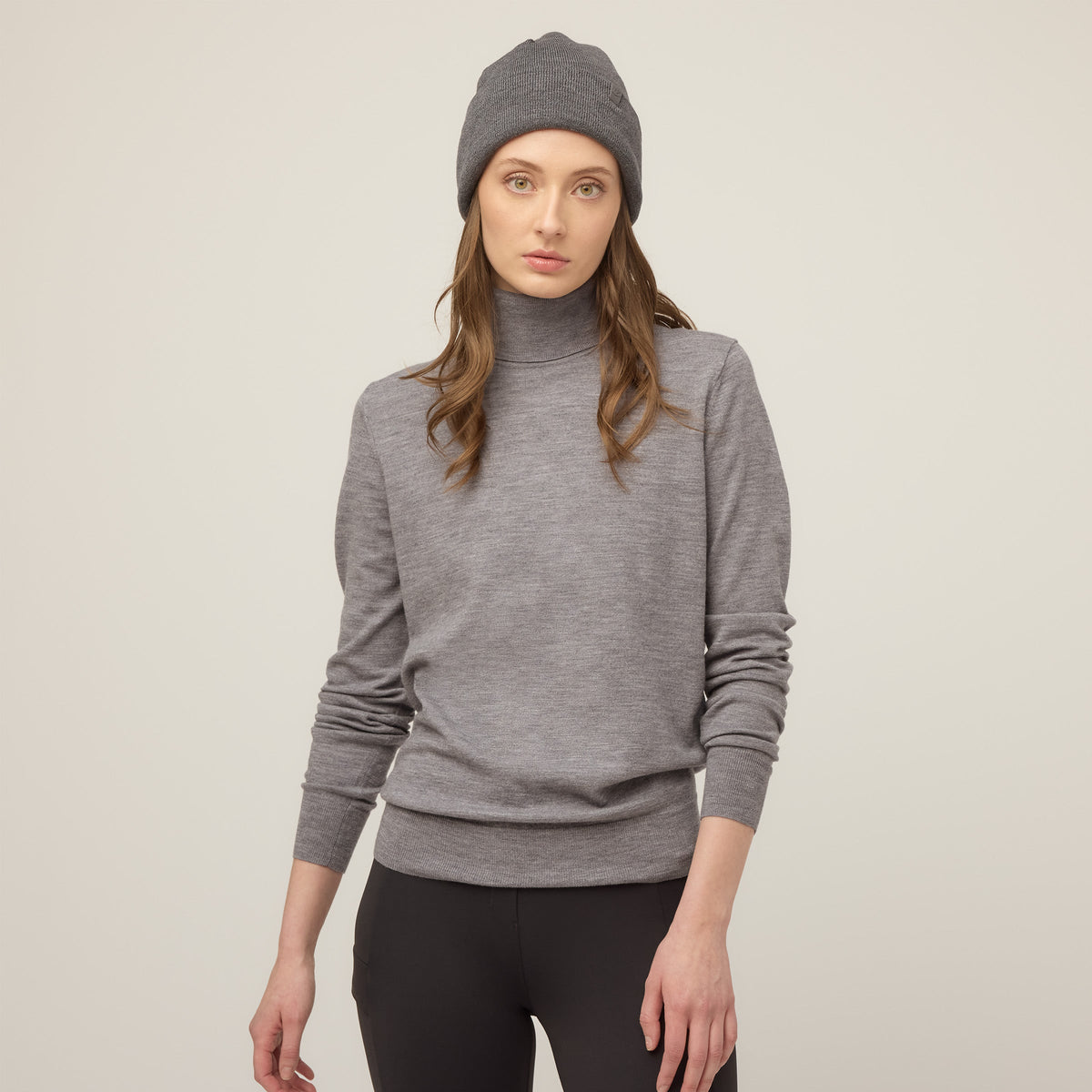 Stretch Merino Turtleneck