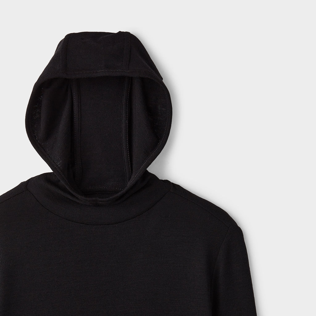 Merino Rib Hooded Shirt