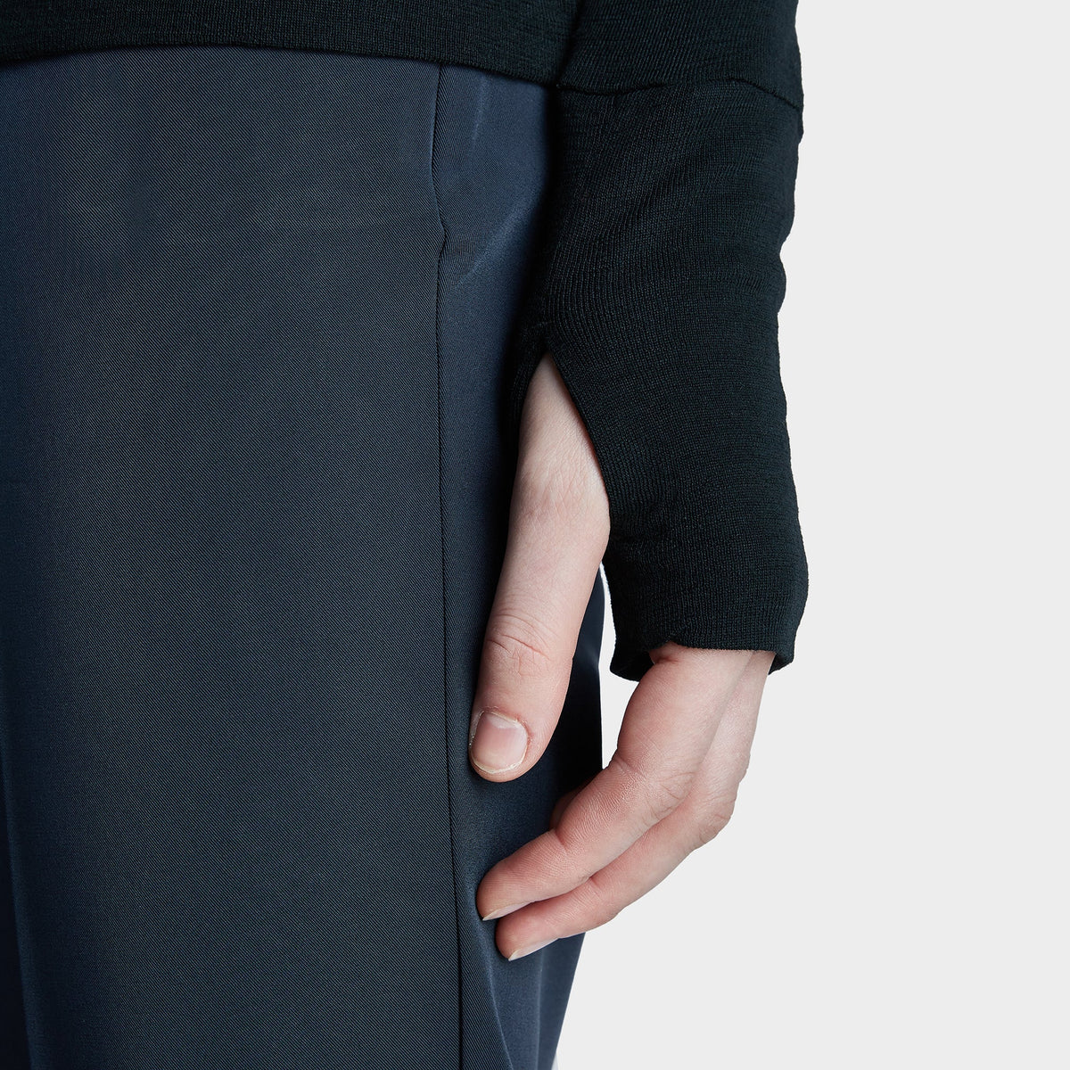 Merino Rib Hooded Shirt