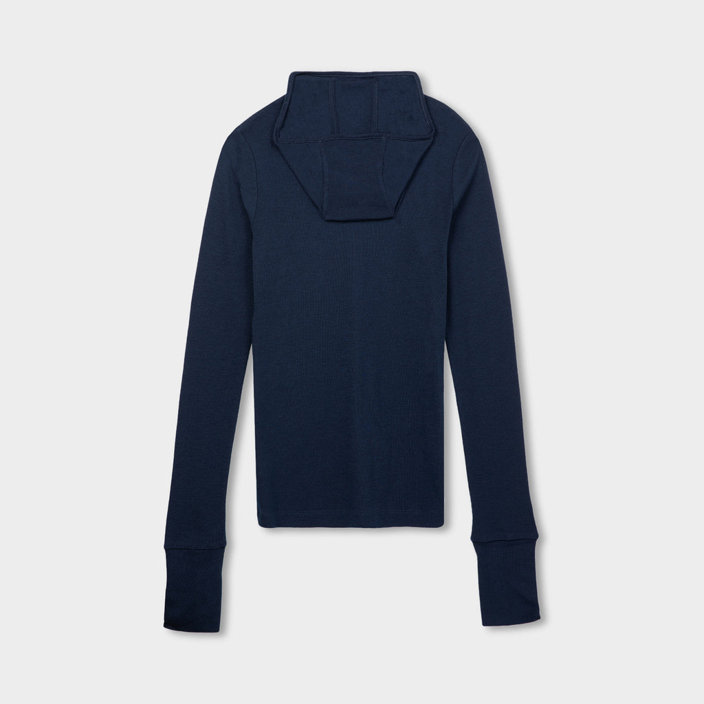 Merino Rib Hooded Shirt