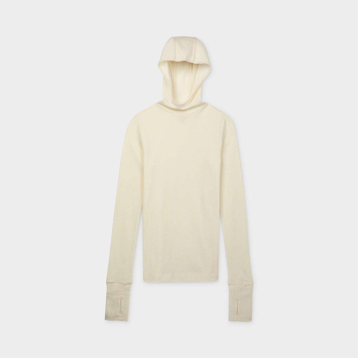 Merino Rib Hooded Shirt