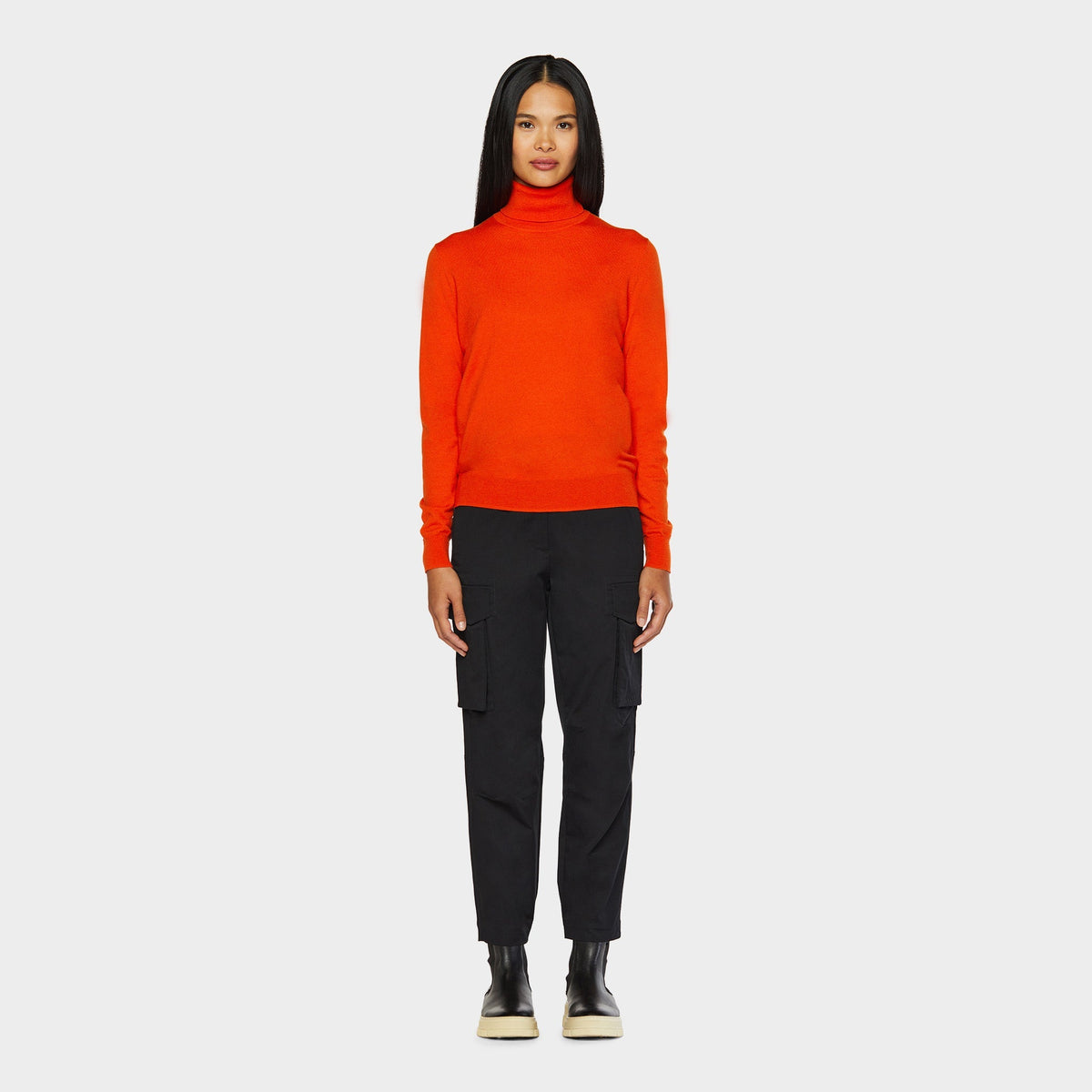 Stretch Merino Turtleneck