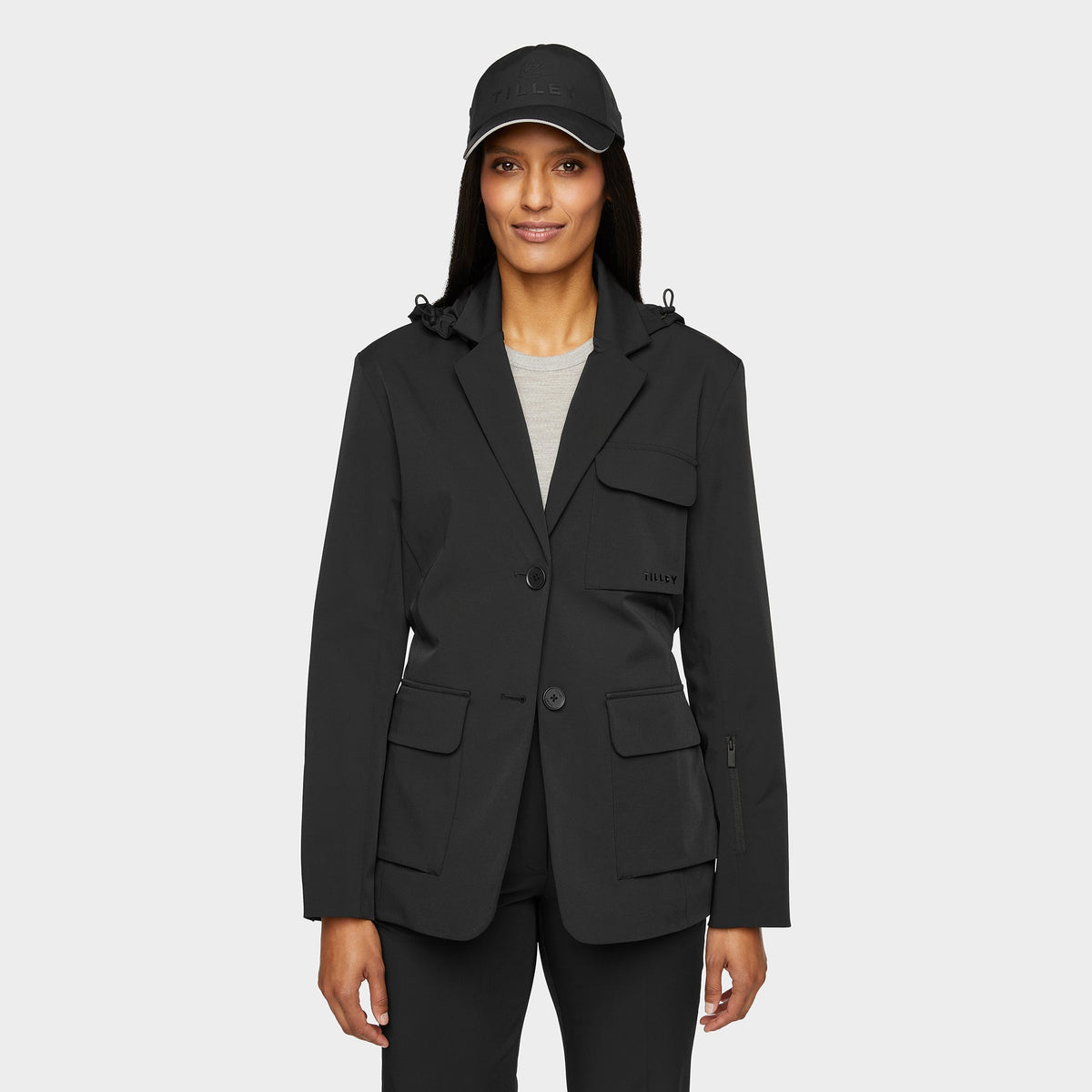 Hooded Tech Blazer