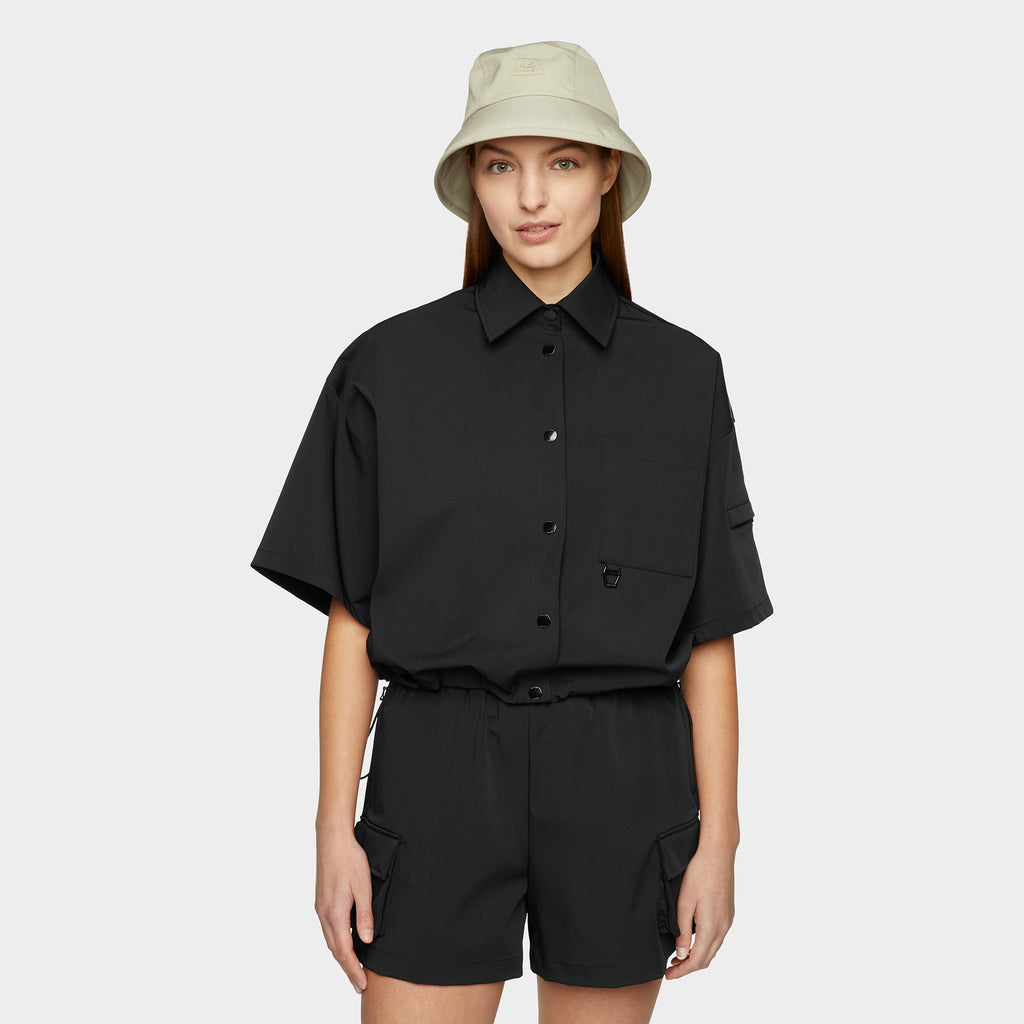 Cropped Tech Shacket