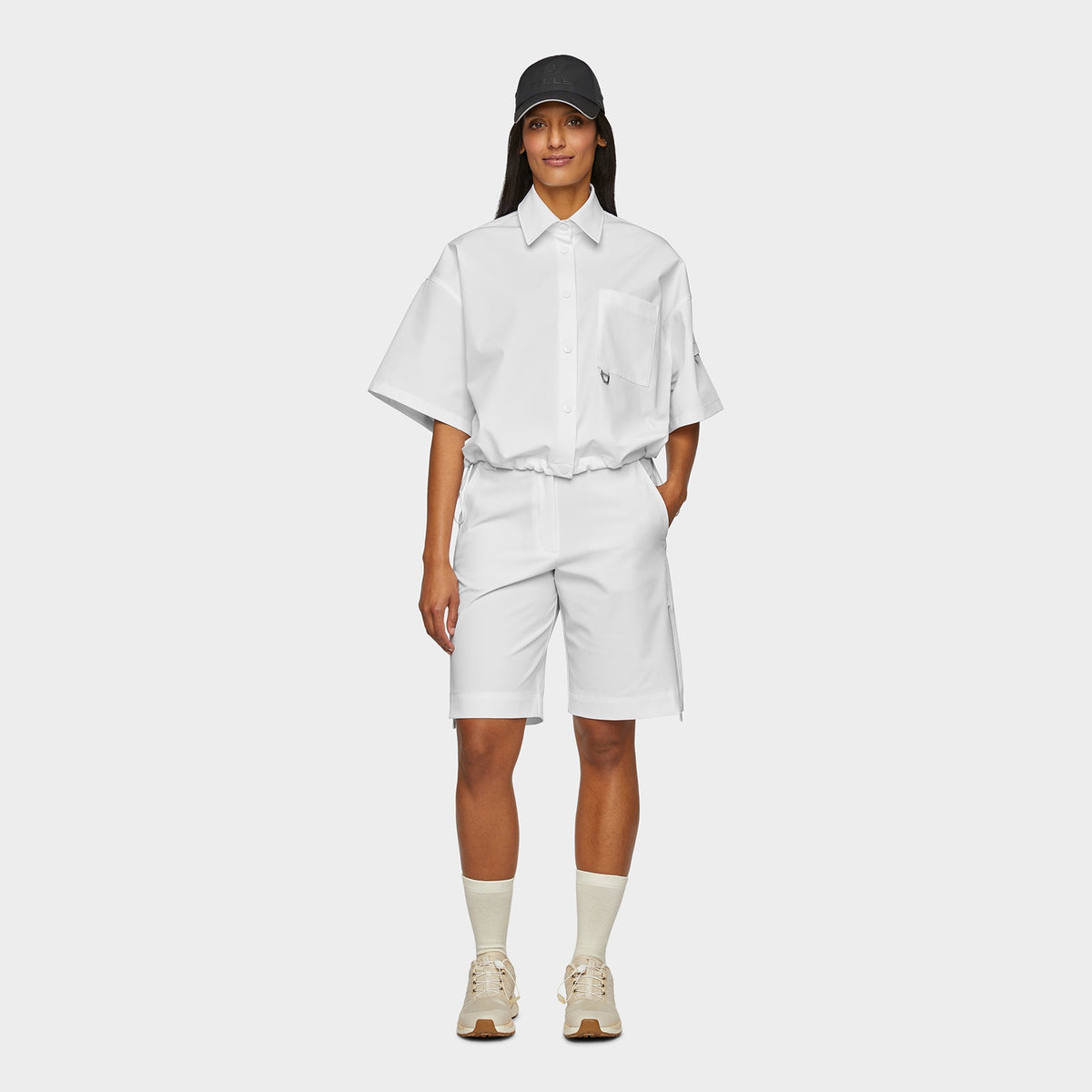 Cropped Tech Shacket
