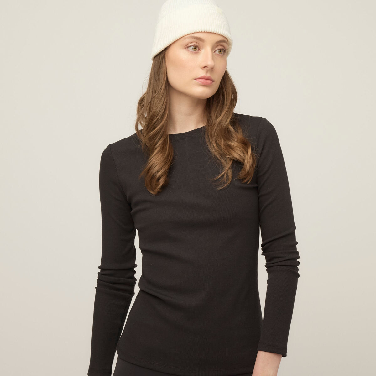 Long Sleeve Tencel Rib Tee