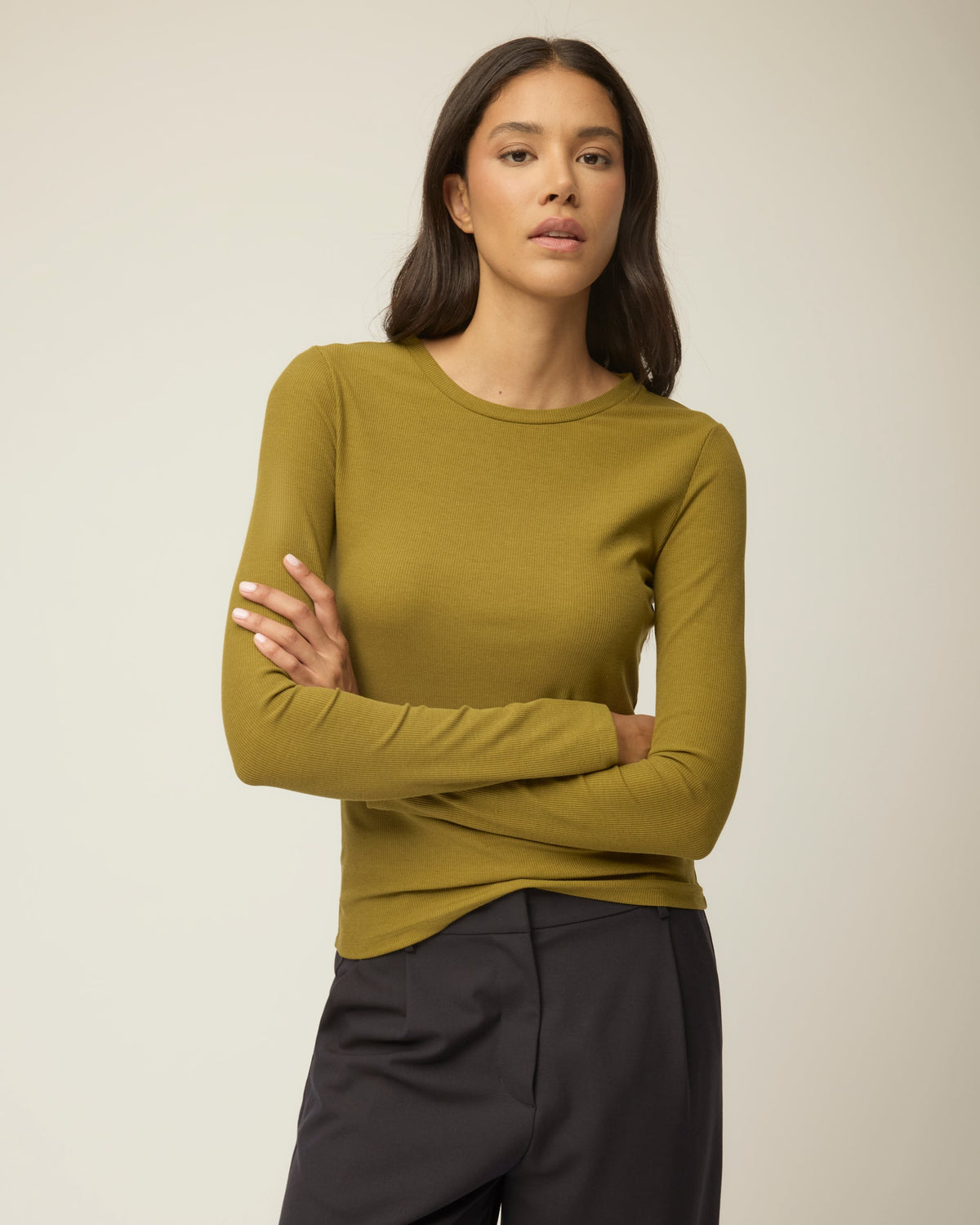 Long Sleeve Tencel Rib Tee