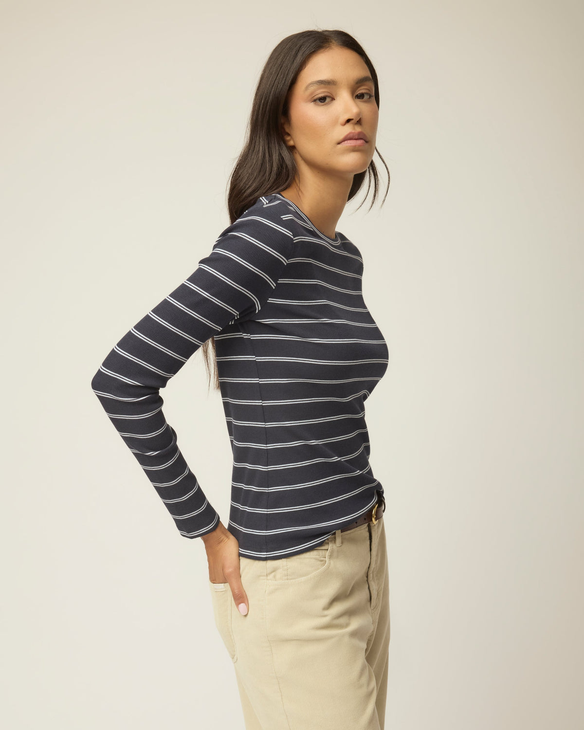 Long Sleeve Tencel Rib Tee