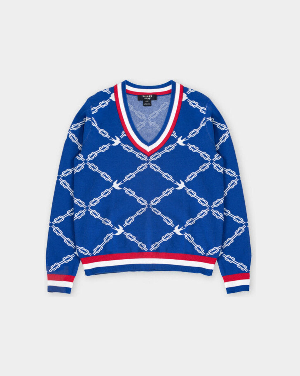 Jacquard V-Neck Sweater