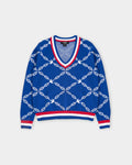 Jacquard V-Neck Sweater