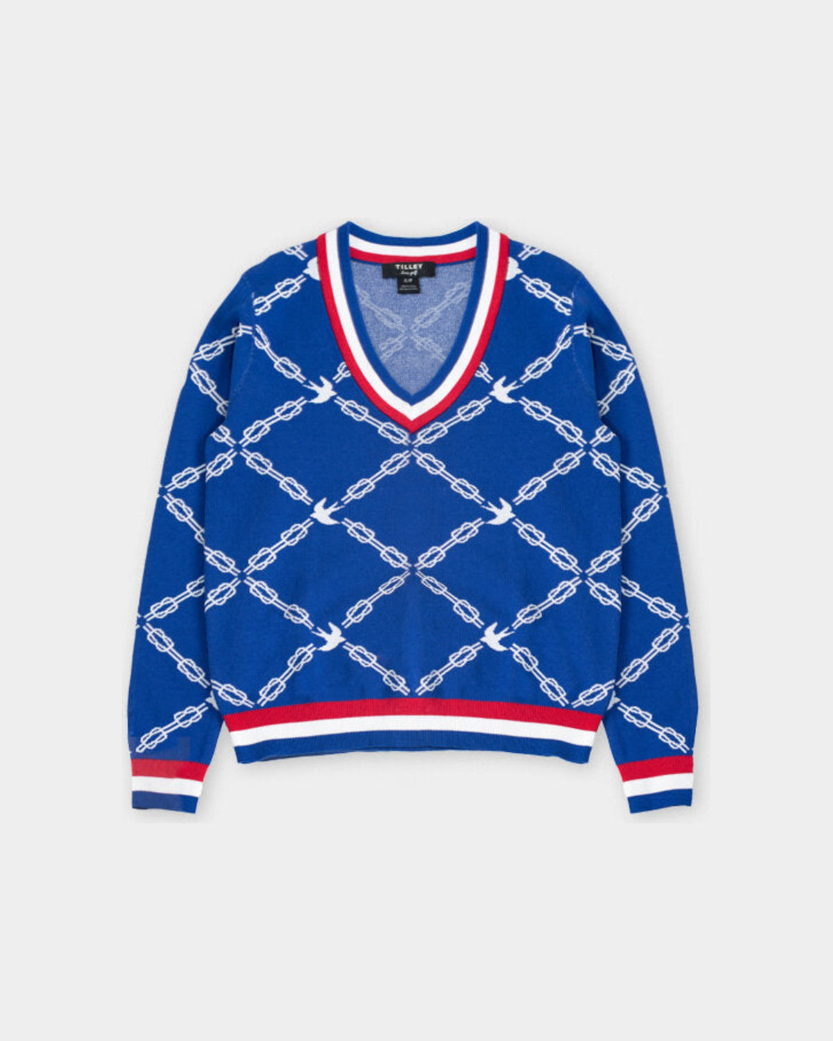 Jacquard V-Neck Sweater