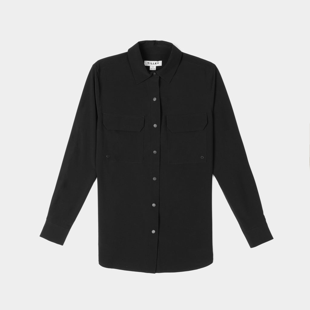 Tech Slk Long Sleeve Pocket Button Down