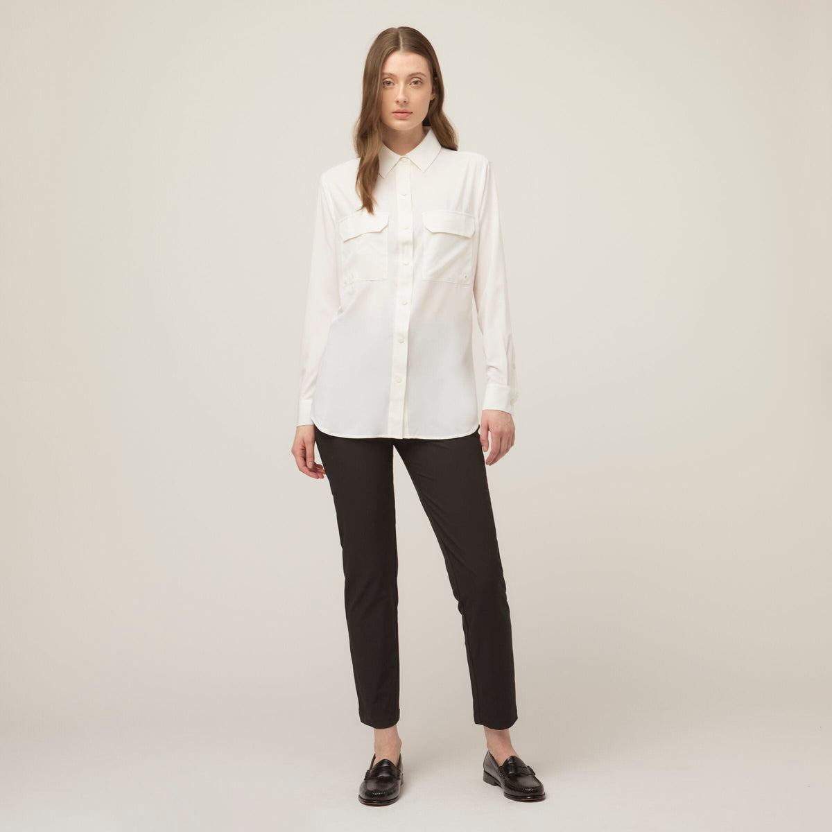 Tech Slk Long Sleeve Pocket Button Down