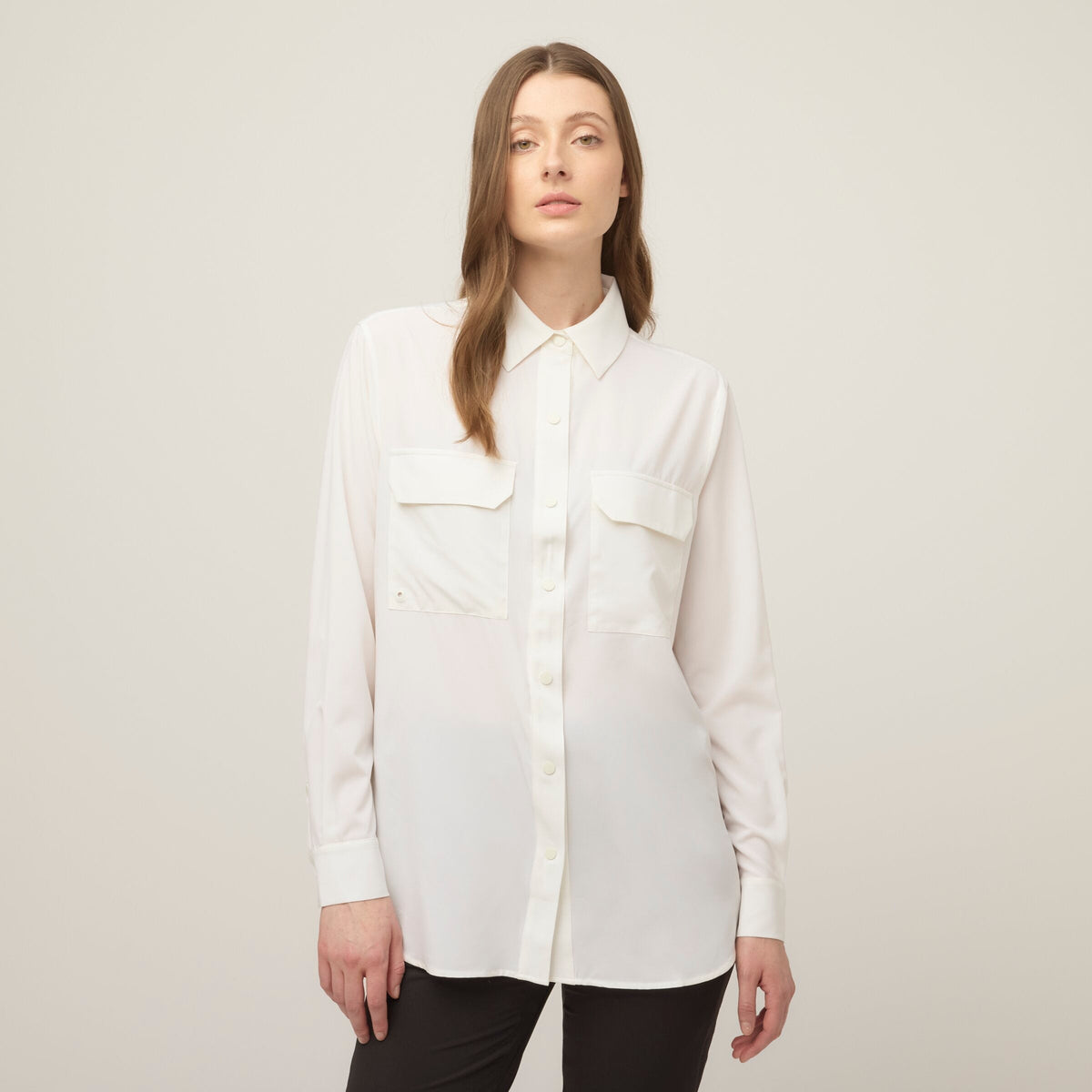 Tech Slk Long Sleeve Pocket Button Down