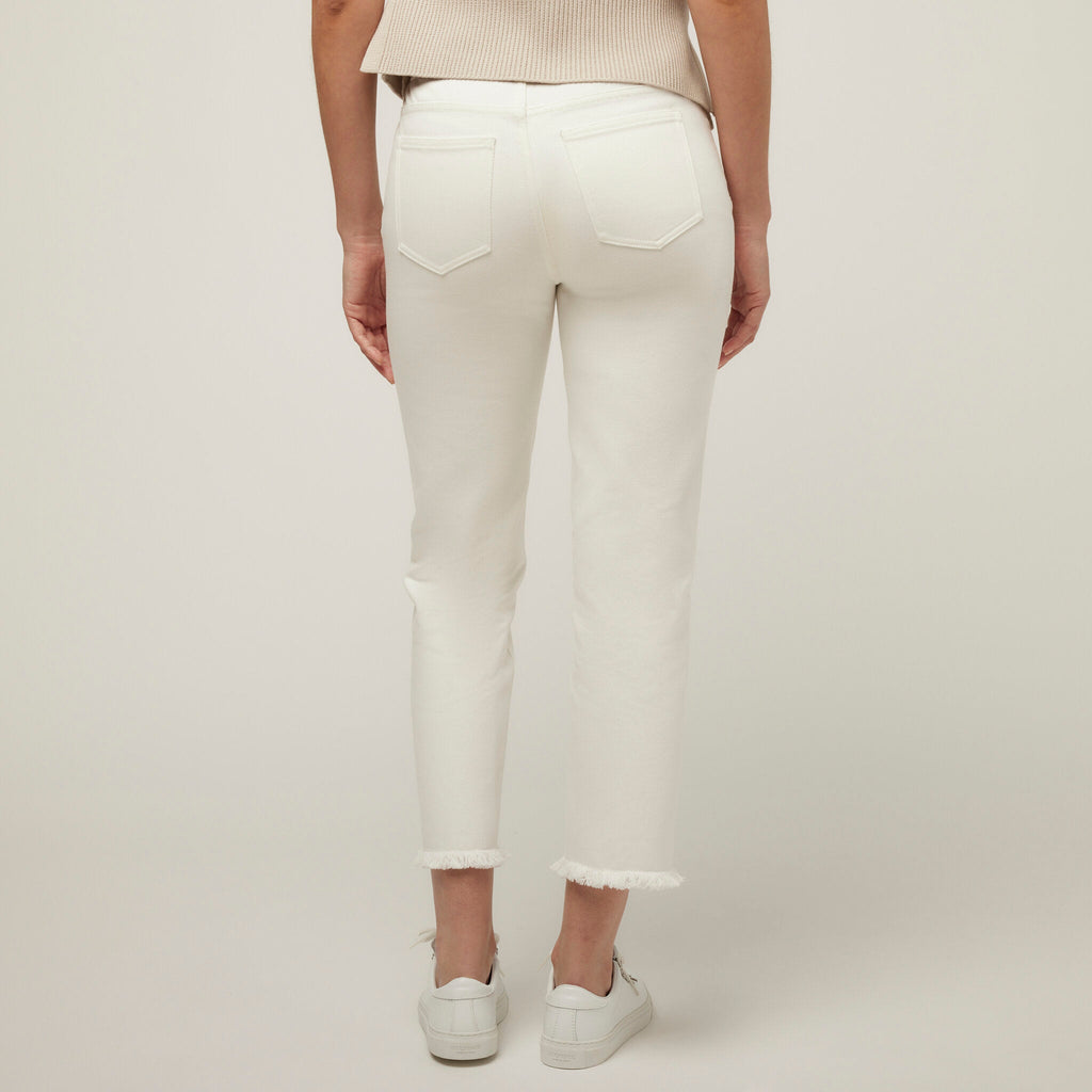 Fringe Hem Straight Leg Pant