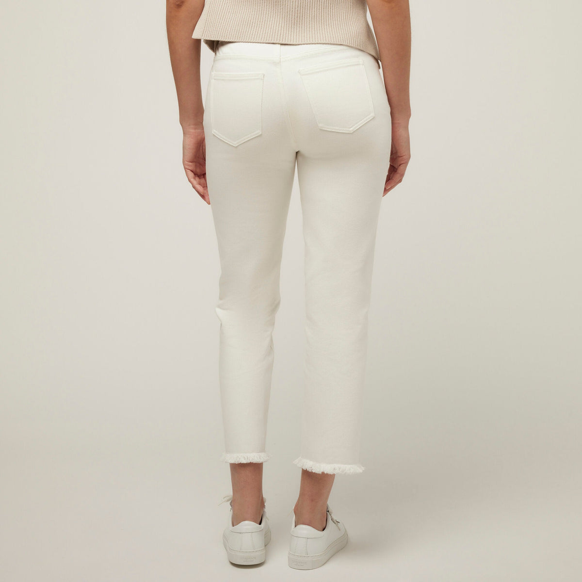 Fringe Hem Straight Leg Pant