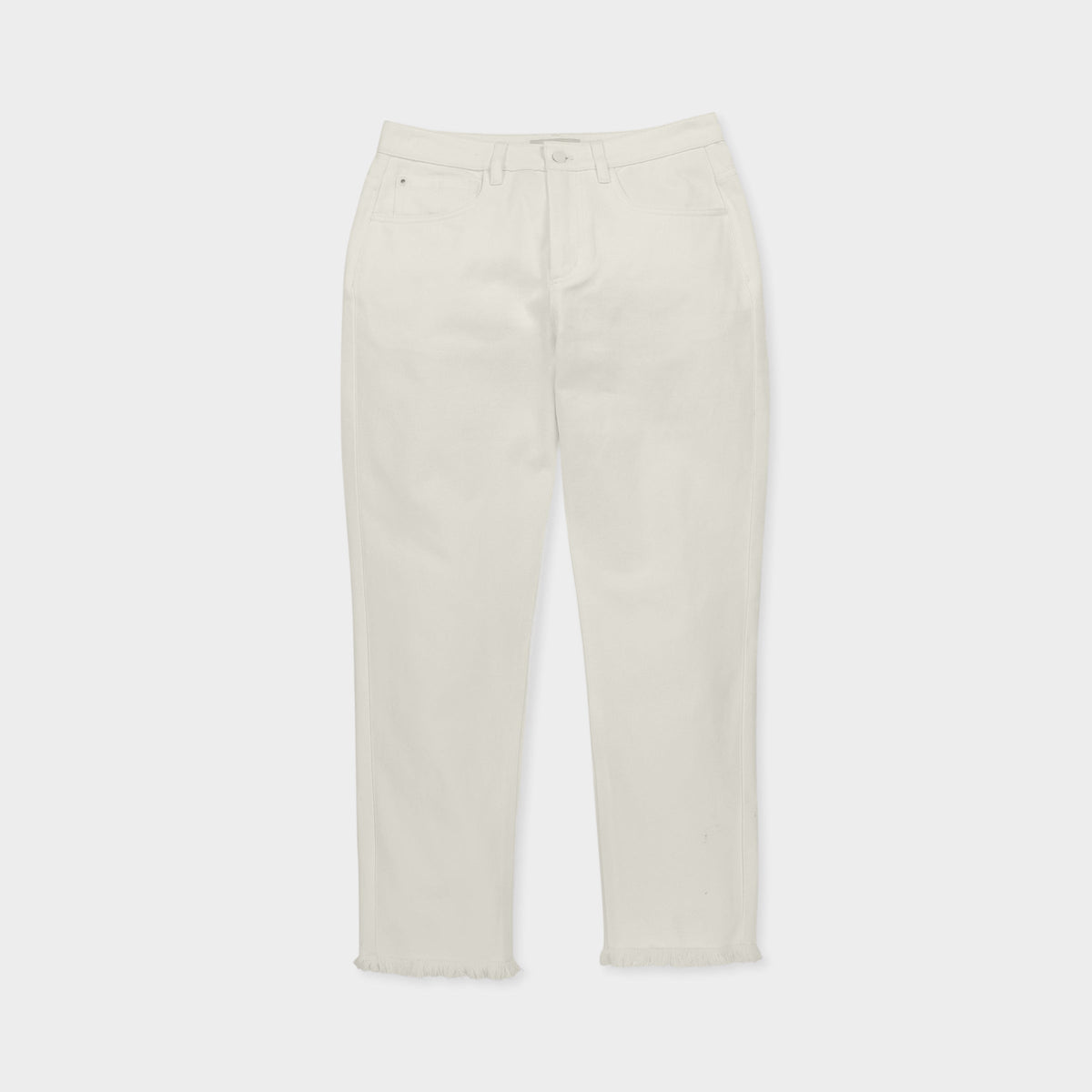 Fringe Hem Straight Leg Pant