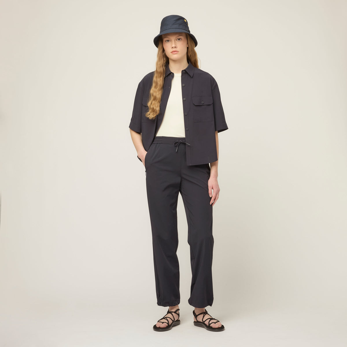 Tech Stretch Nylon Wide Pant