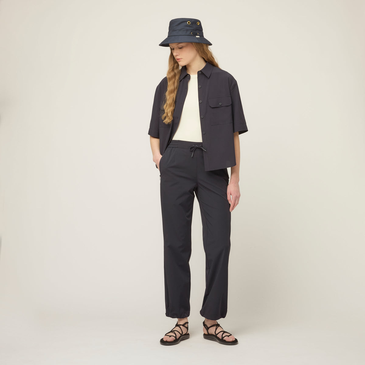 Tech Stretch Nylon Wide Pant