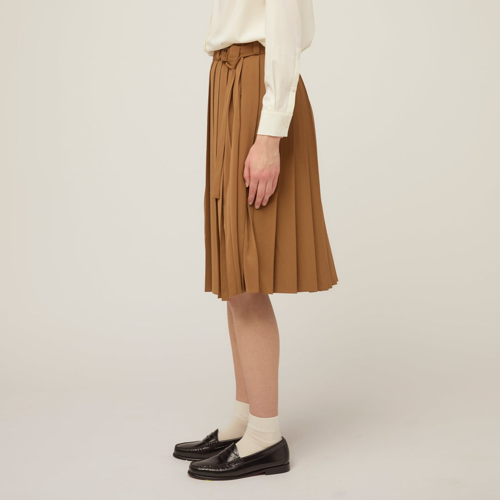 Tech Slk Pleated Skirt
