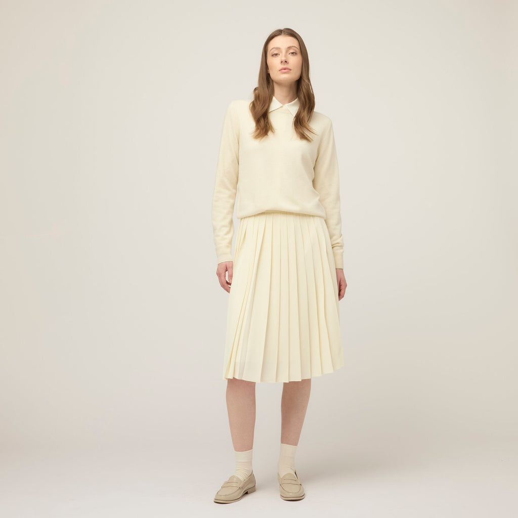 Tech Slk Pleated Skirt