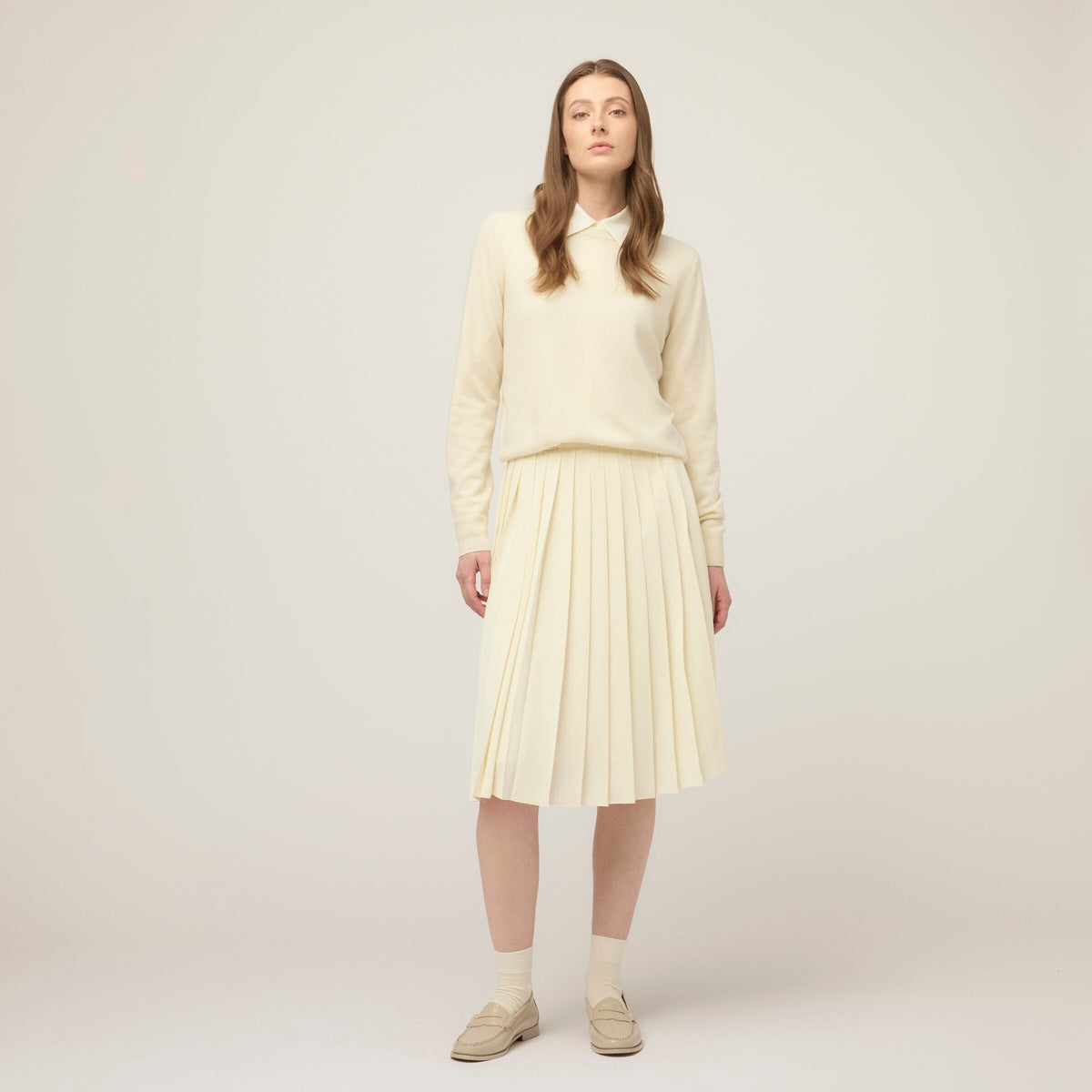 Tech Slk Pleated Skirt