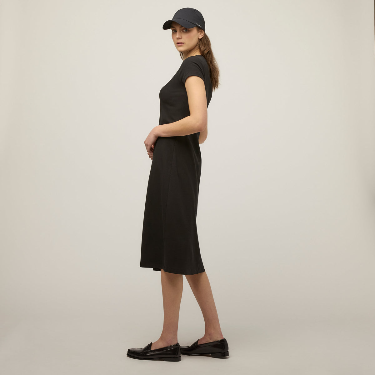 Short Sleeve Rib Tee Dress
