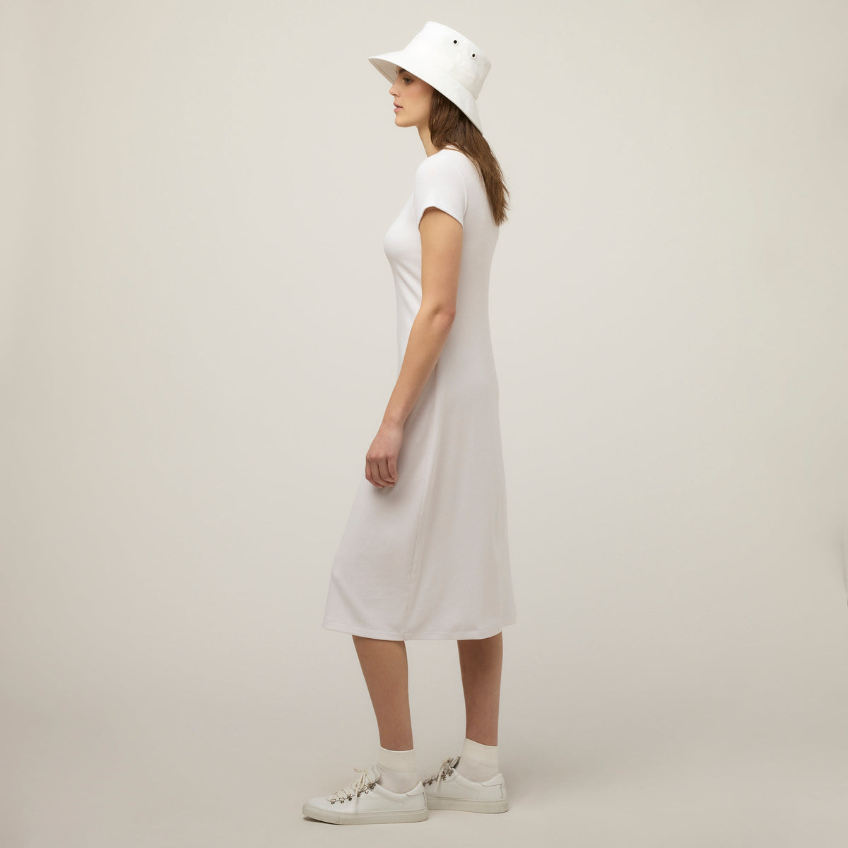 Short Sleeve Rib Tee Dress