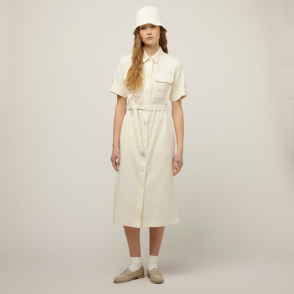 Tencel Cotton Safari Midi Dress