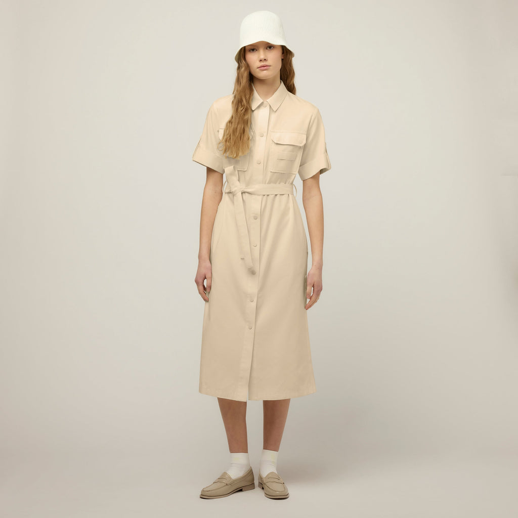 Tencel Cotton Safari Midi Dress