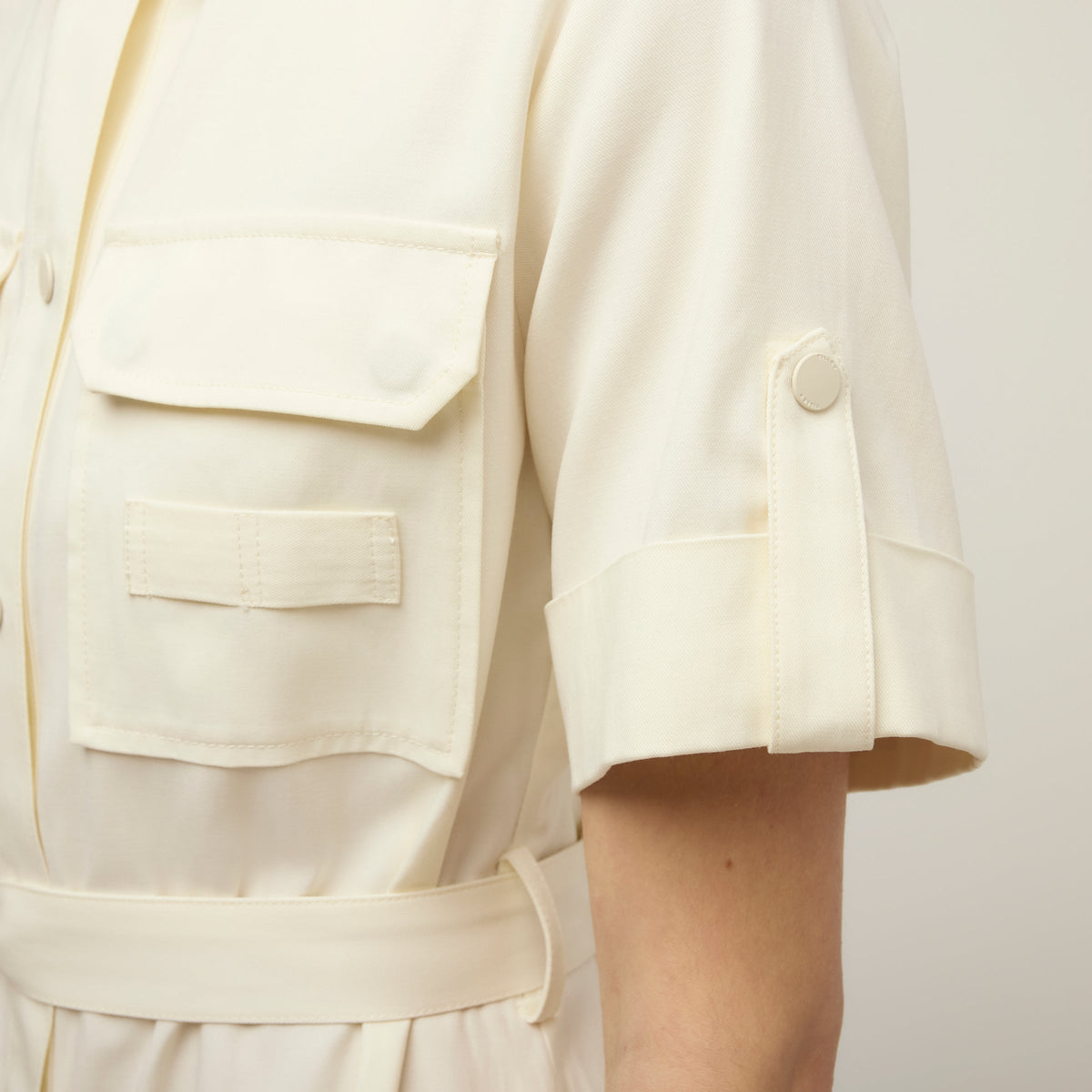 Tencel Cotton Safari Midi Dress
