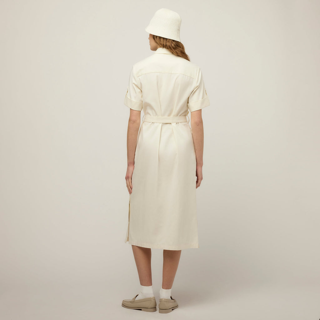 Tencel Cotton Safari Midi Dress