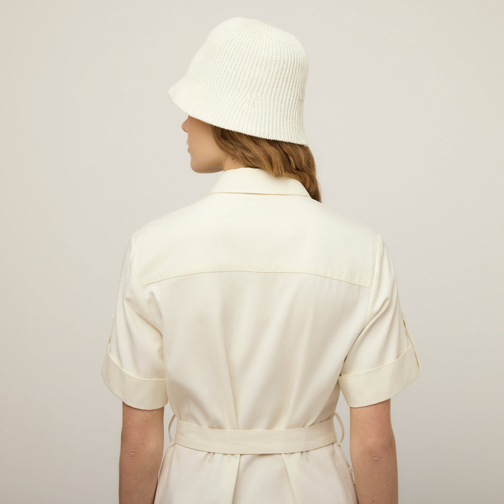 Tencel Cotton Safari Midi Dress