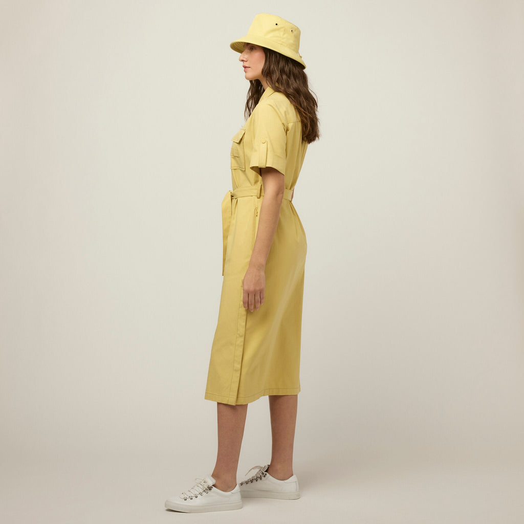 Tencel Cotton Safari Midi Dress