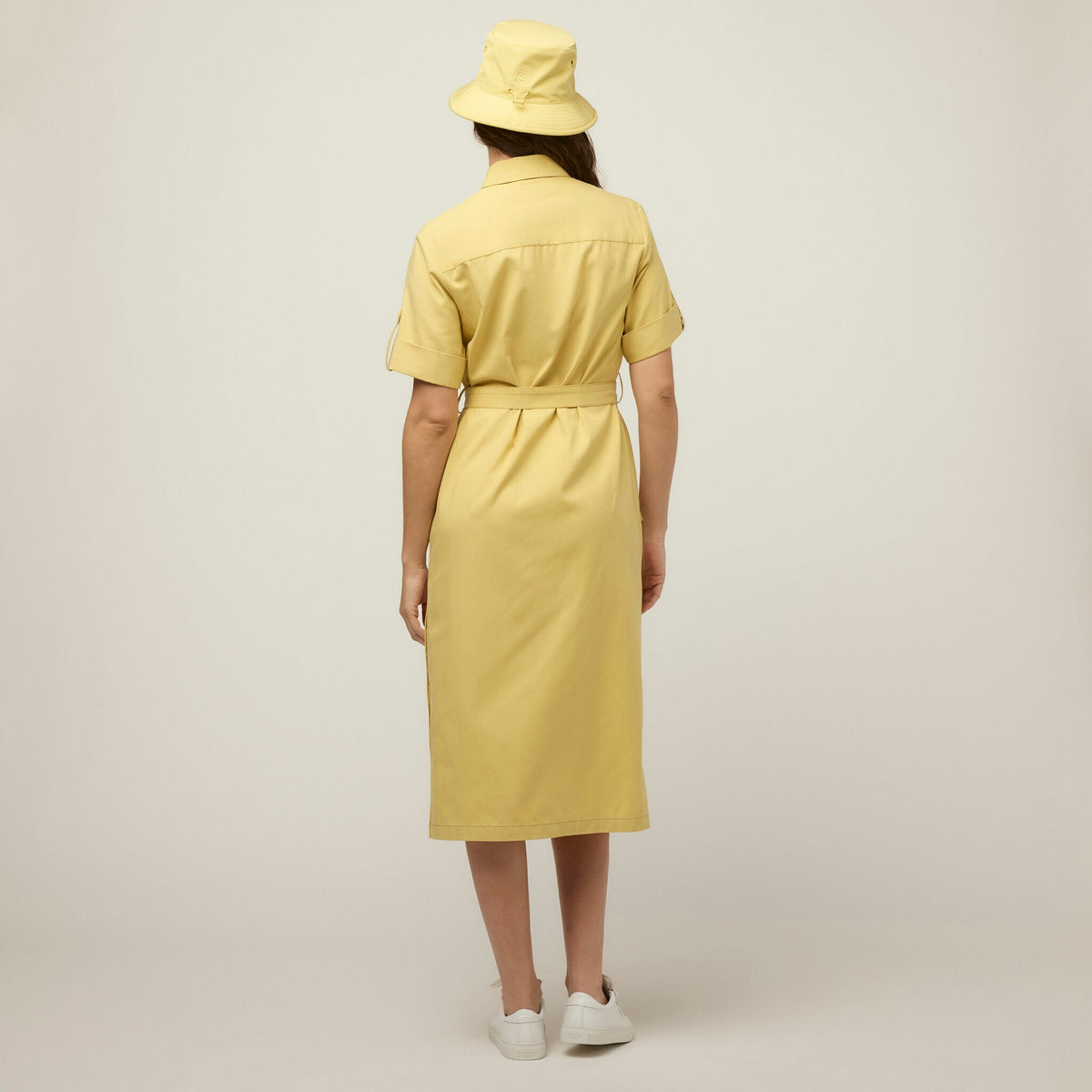 Tencel Cotton Safari Midi Dress