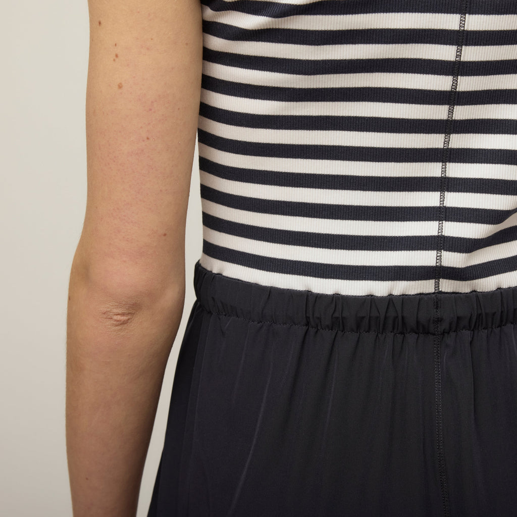 Rib Tech Slk Midi Dress