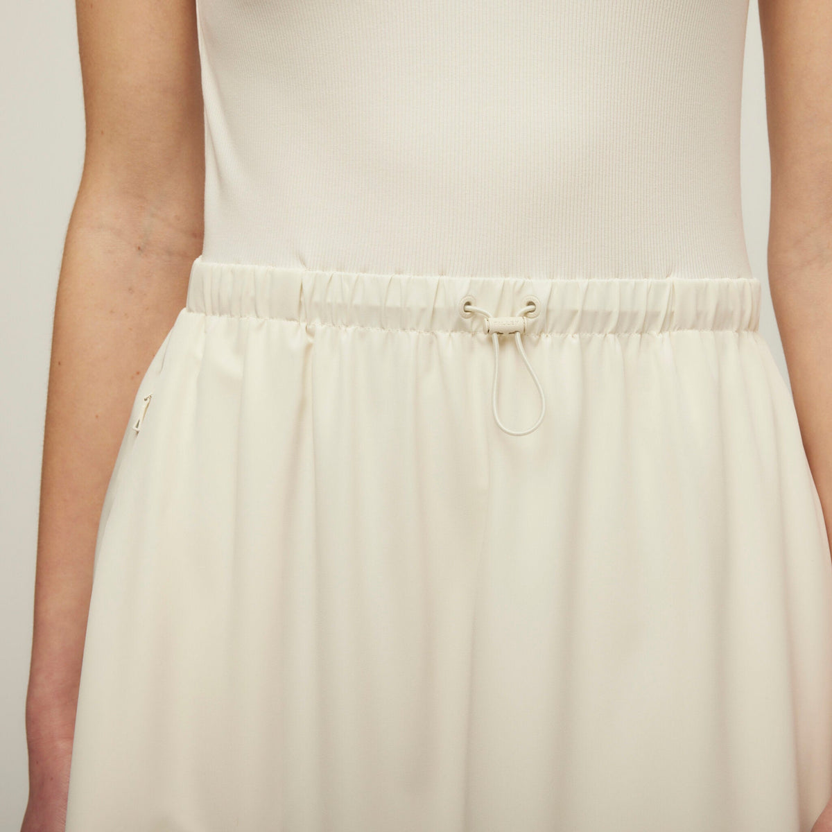 Rib Tech Slk Midi Dress