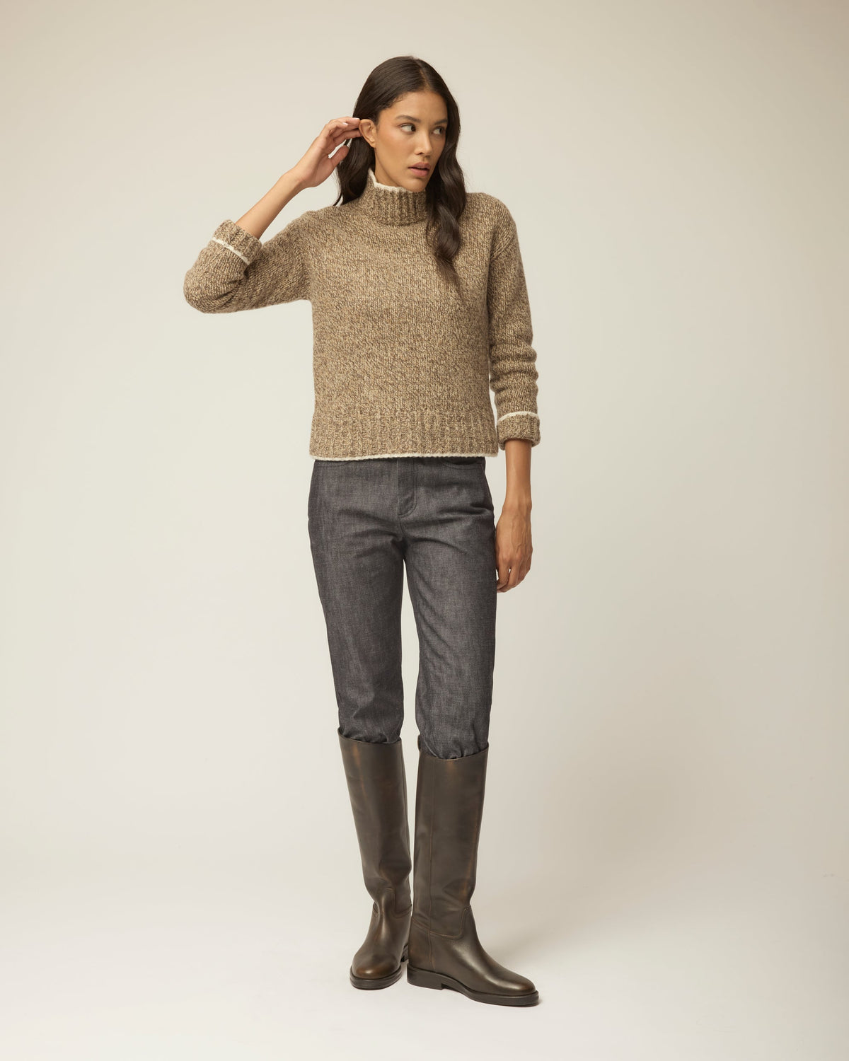 Marled Turtleneck Sweater