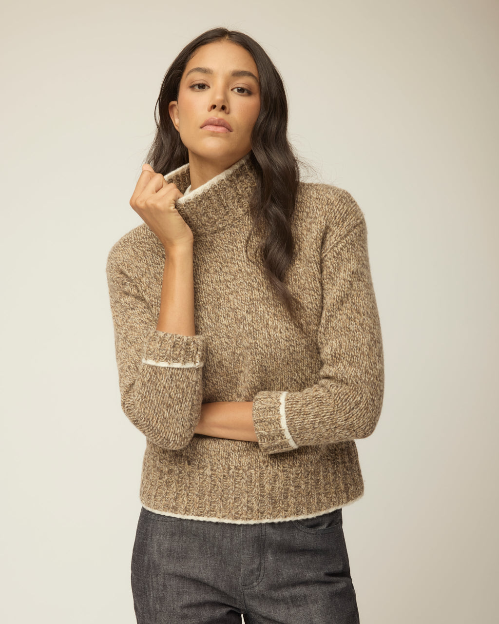Marled Turtleneck Sweater