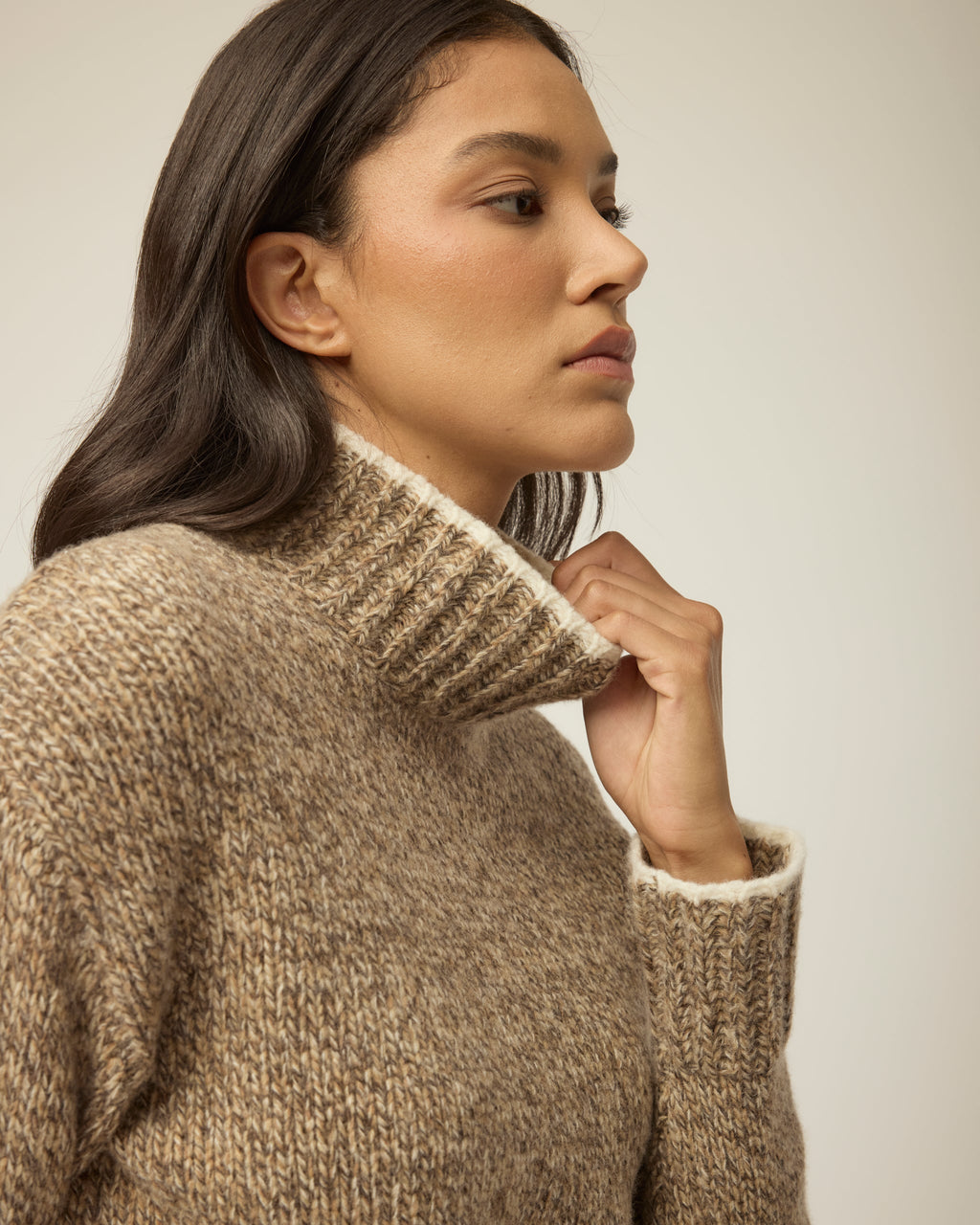 Marled Turtleneck Sweater