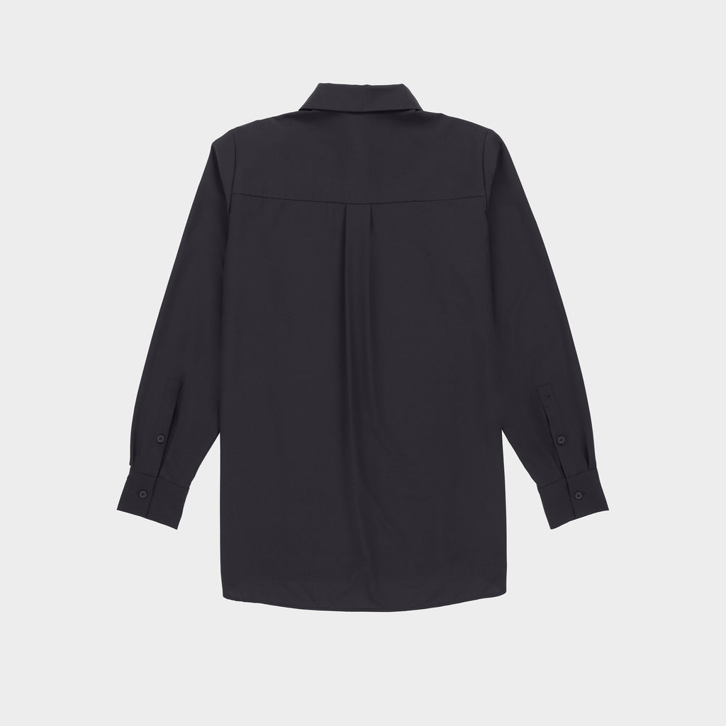 Tech Slk Long Sleeve Button Top