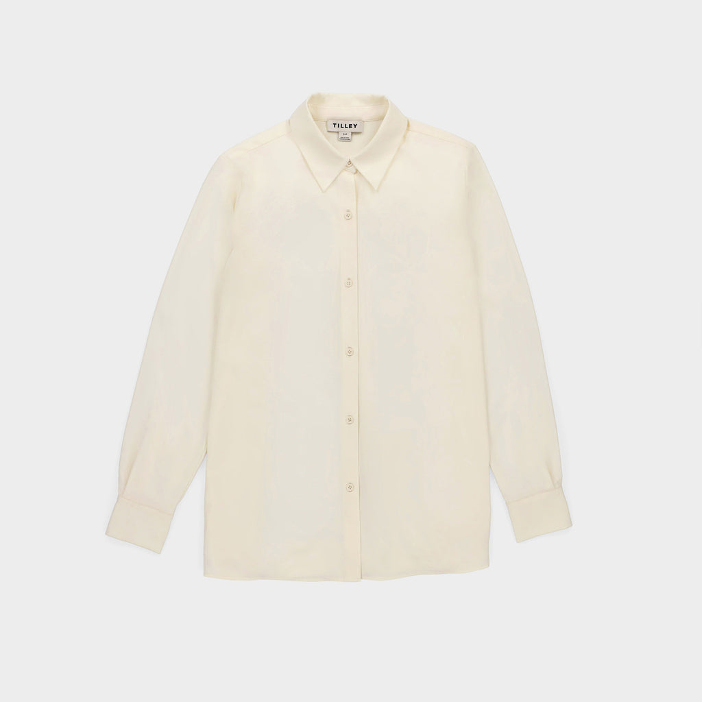 Tech Slk Long Sleeve Button Top