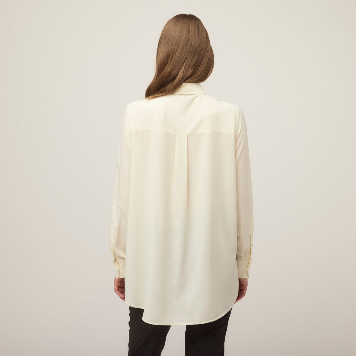 Tech Slk Long Sleeve Button Top