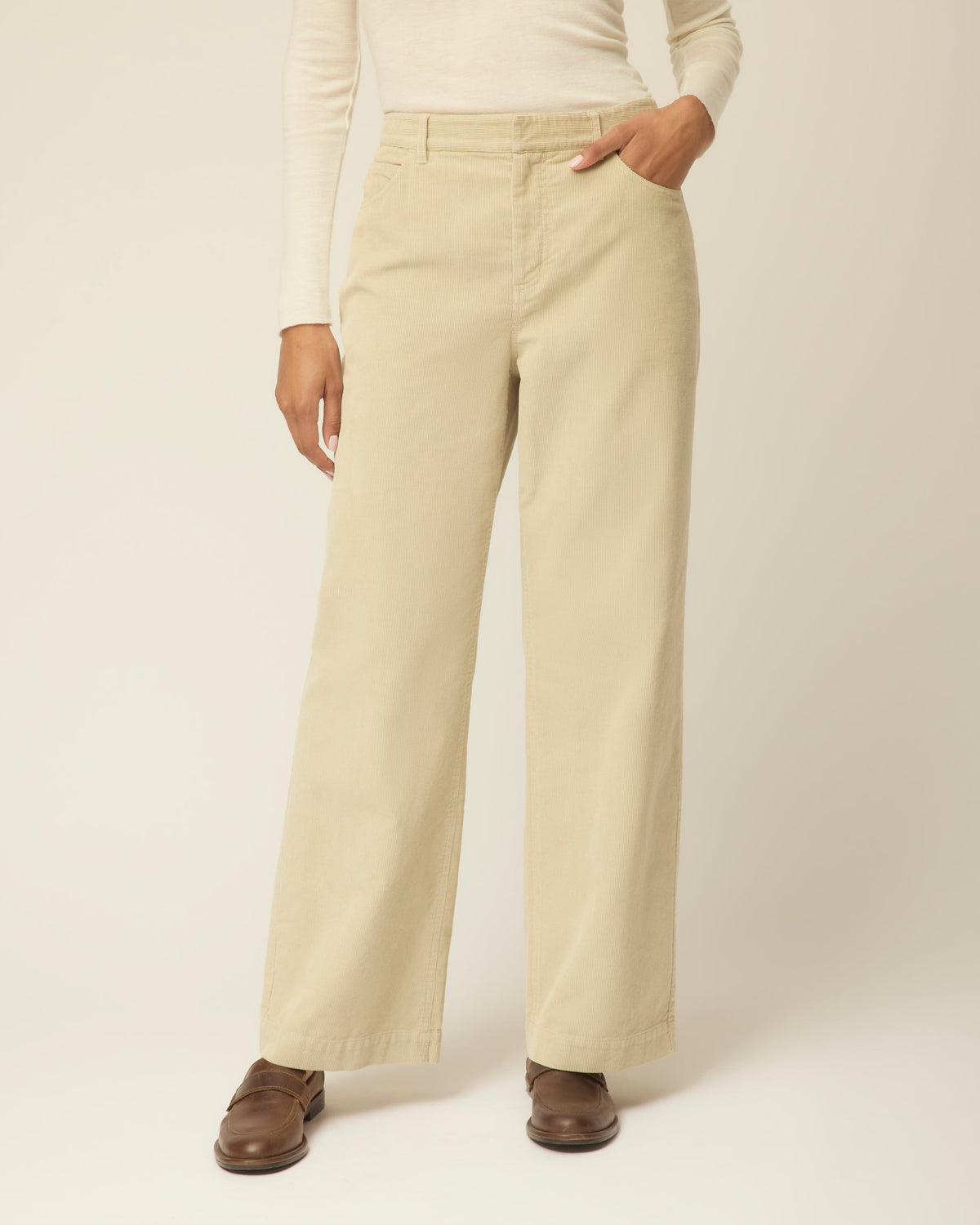 Corduroy Straight Leg Pants